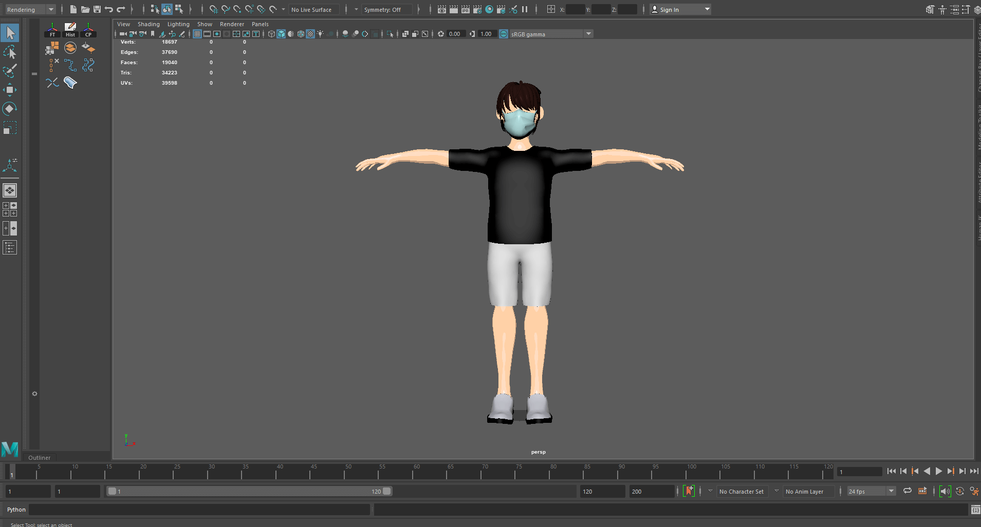 実際の人物をもとにして3Dキャラクターを作ってみた